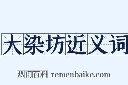 大染坊近义词是什么意思的图片